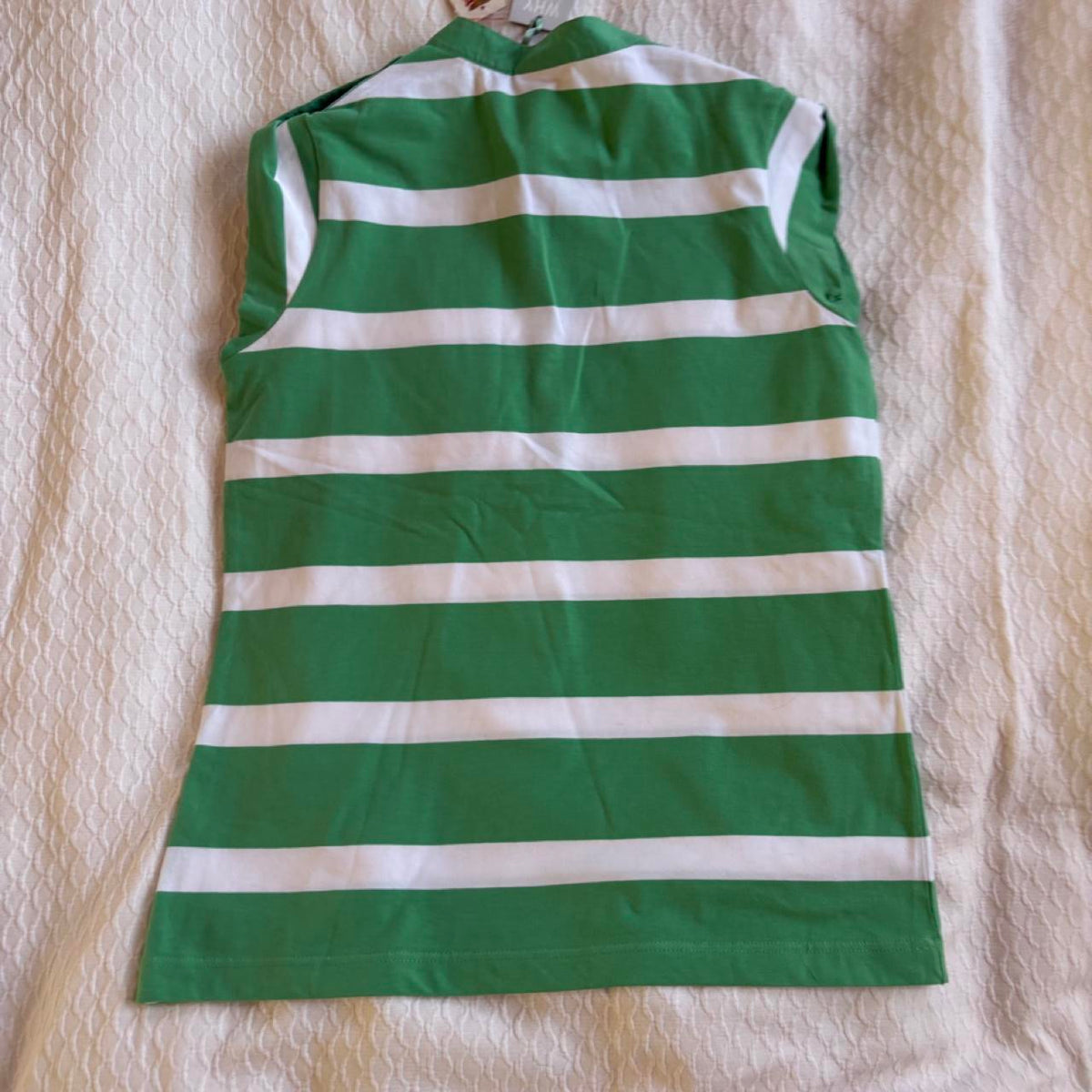 deadstock NWT 2000s y2k green white stripe tank