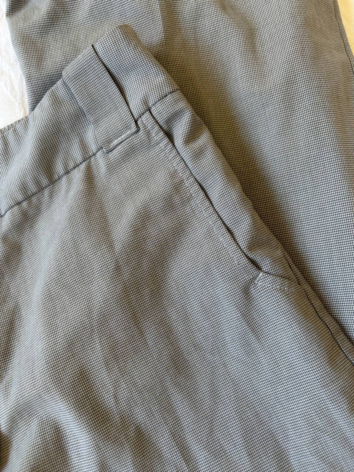 vintage 90s grey white straight leg suit pants