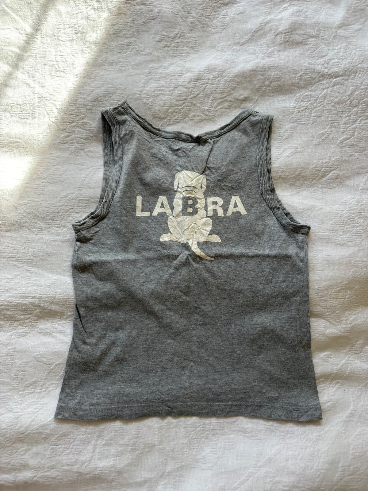 vintage y2k era grey graphic tank