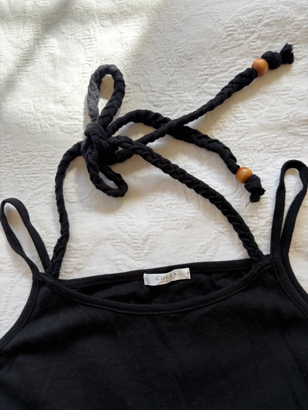 vintage 2000s y2k black halter tank