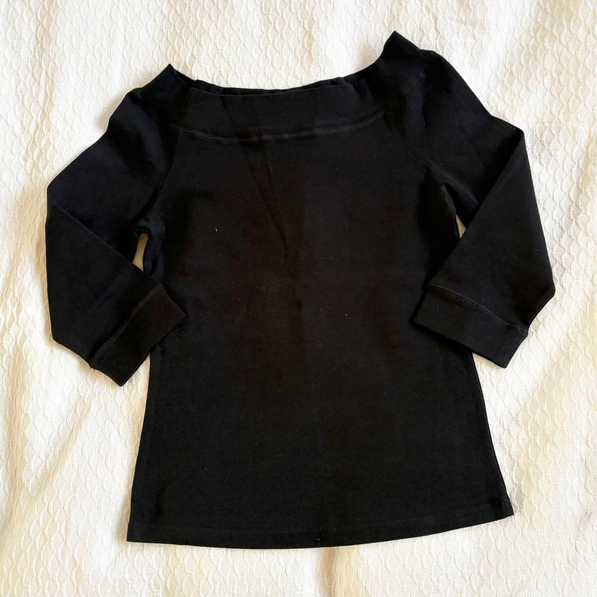 deadstock NWOT 2000s y2k black boatneck top