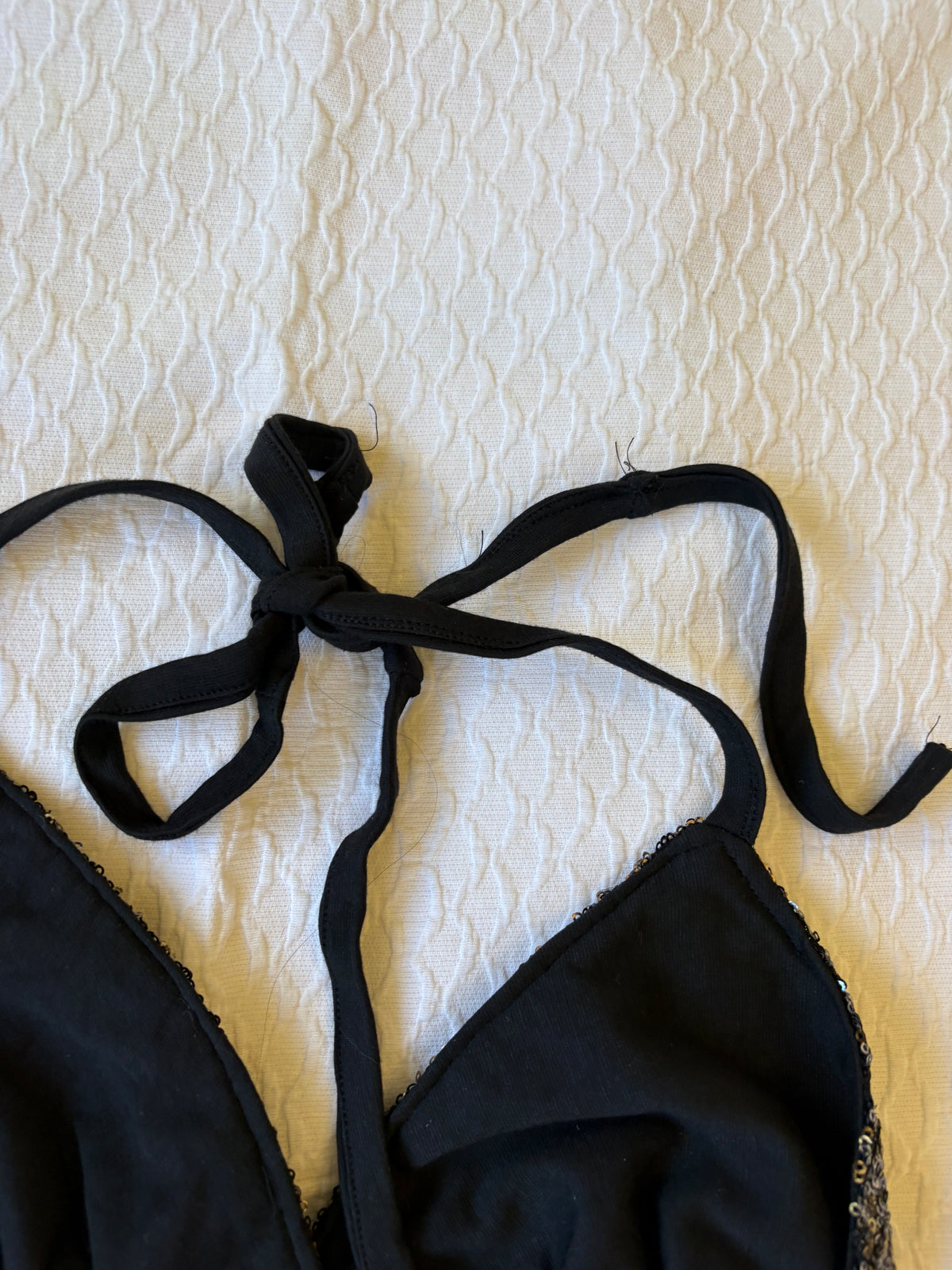 reworked y2k style sequin backless festival halter tank