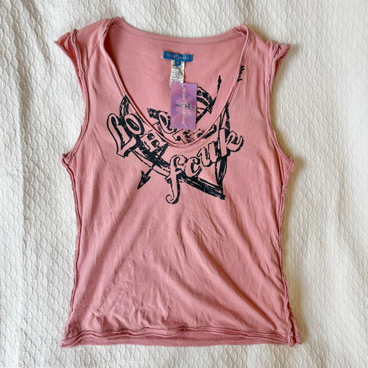 vintage 2000s y2k fcuk graphic tank top