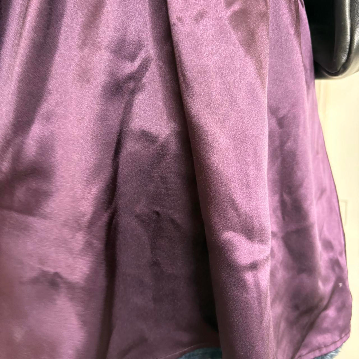 deadstock NWT 2000s y2k purple shirred shirt