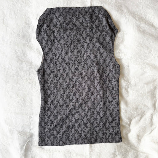 vintage 90s grey high neck tank