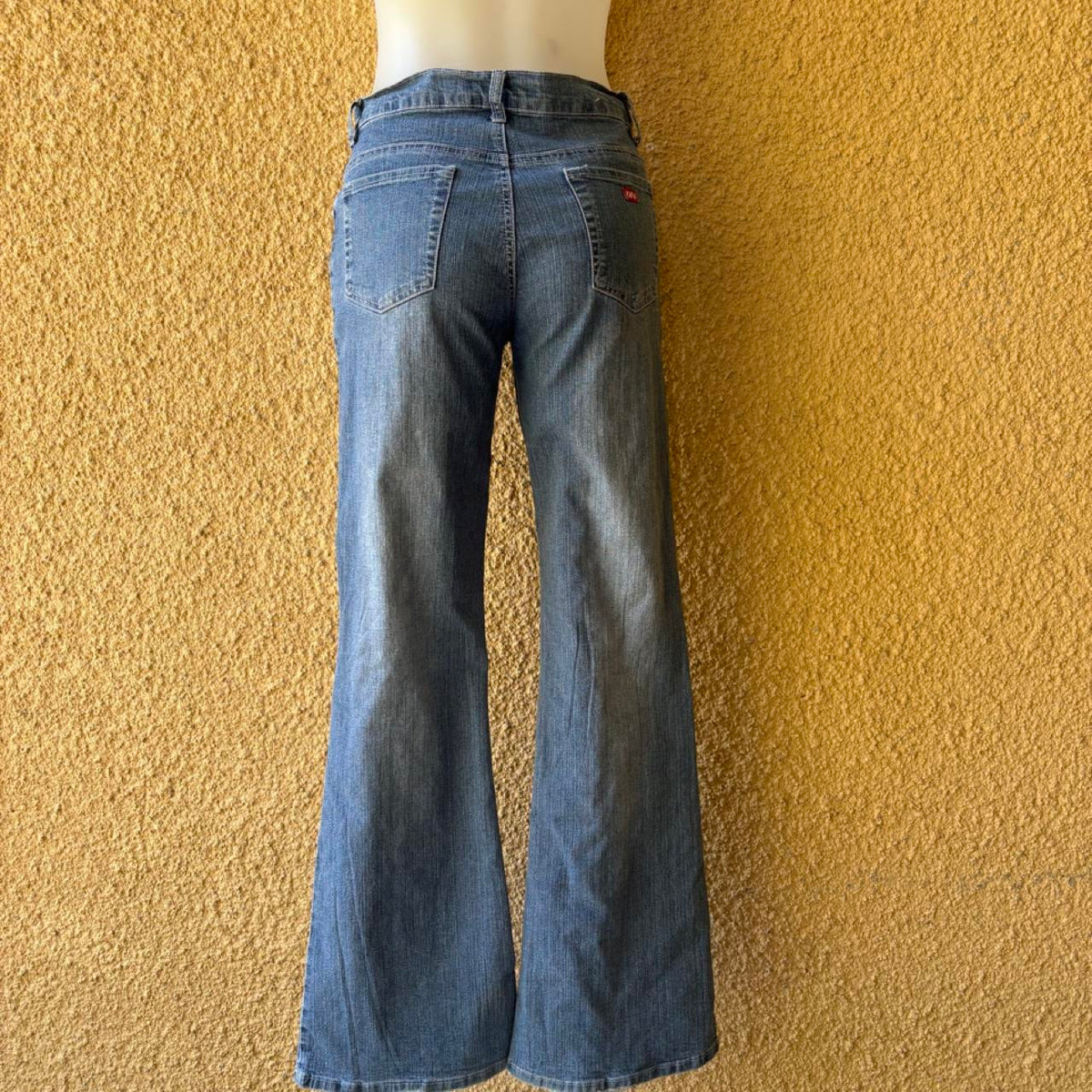 vintage 2000s y2k floral embroidered bootcut jeans