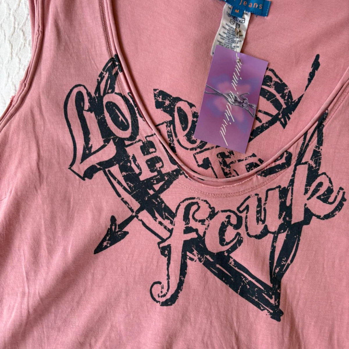 vintage 2000s y2k fcuk graphic tank top