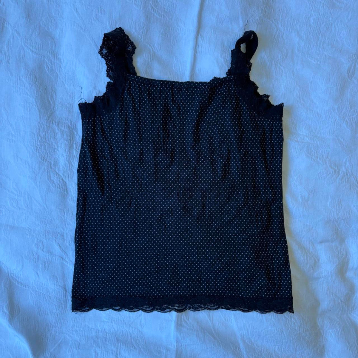 vintage 2000s y2k polka dot tank