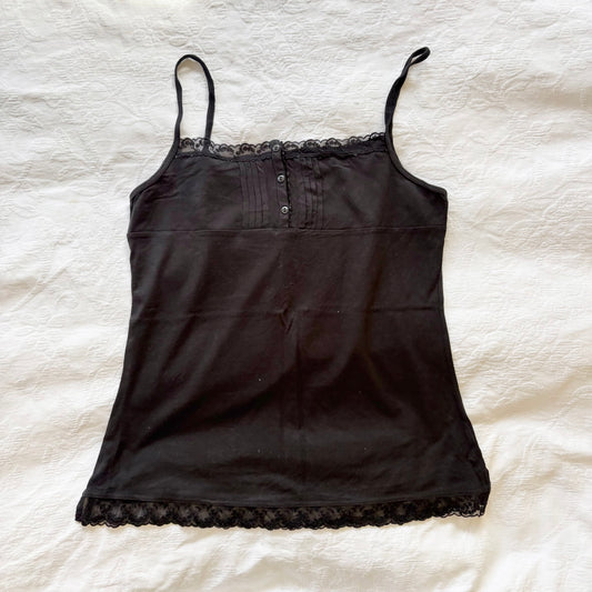 vintage 2000s y2k black cami