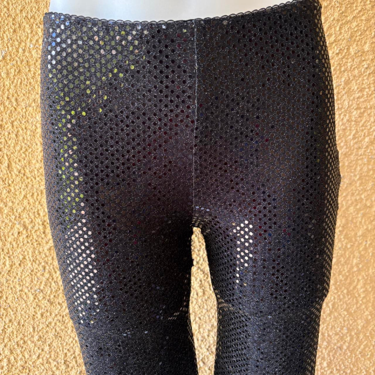 vintage 2000s y2k black sequin glitter bootcut pants