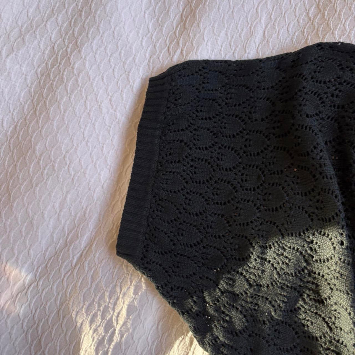 vintage 2000s y2k black short sleeve cardigan