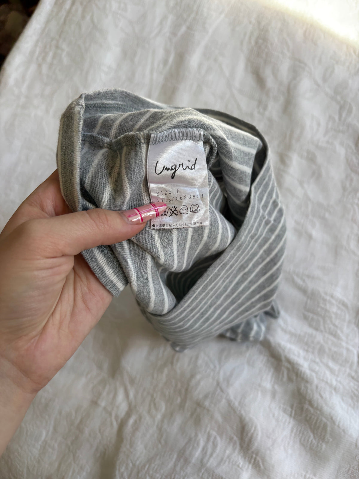 vintage 2000s y2k grey stripe cami