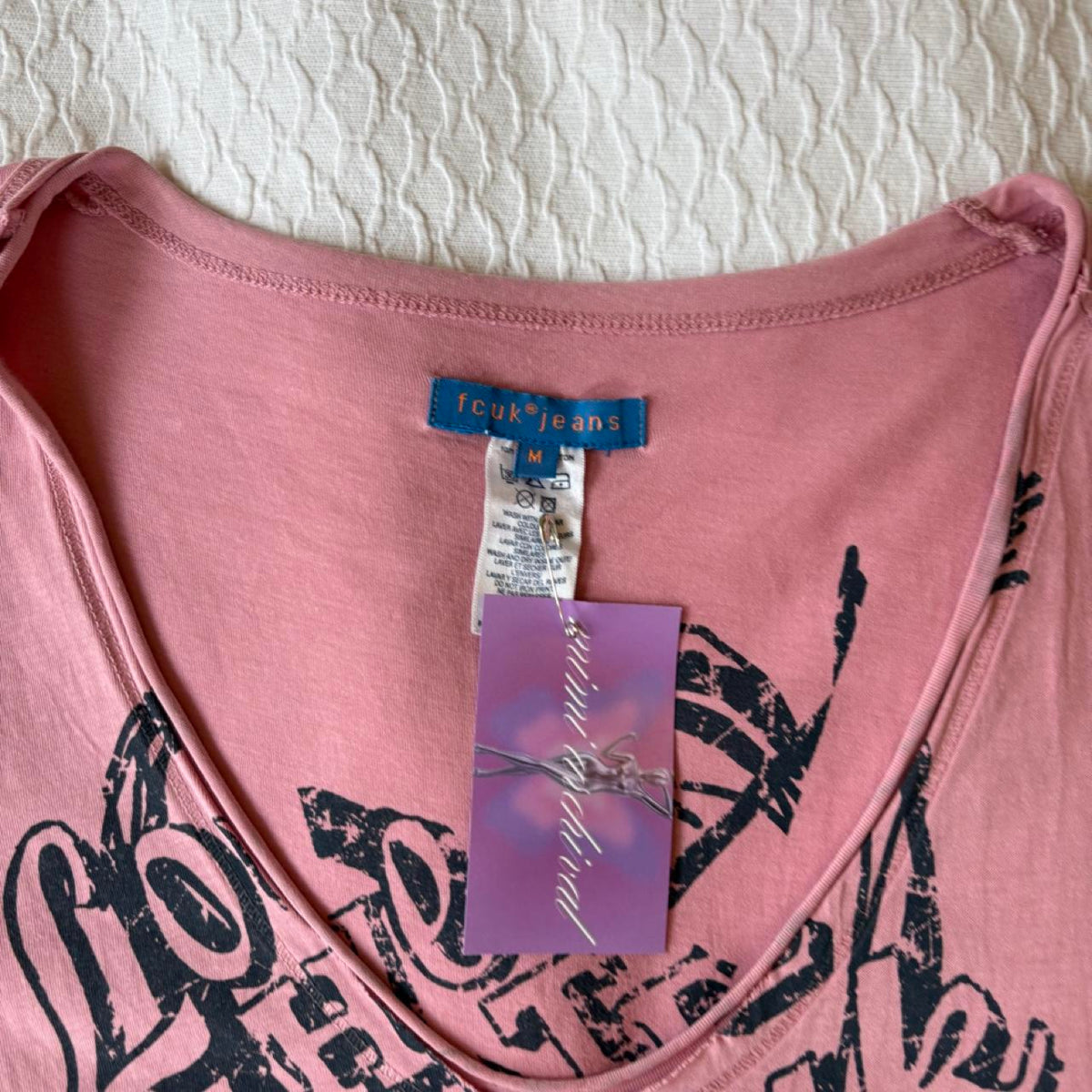 vintage 2000s y2k fcuk graphic tank top