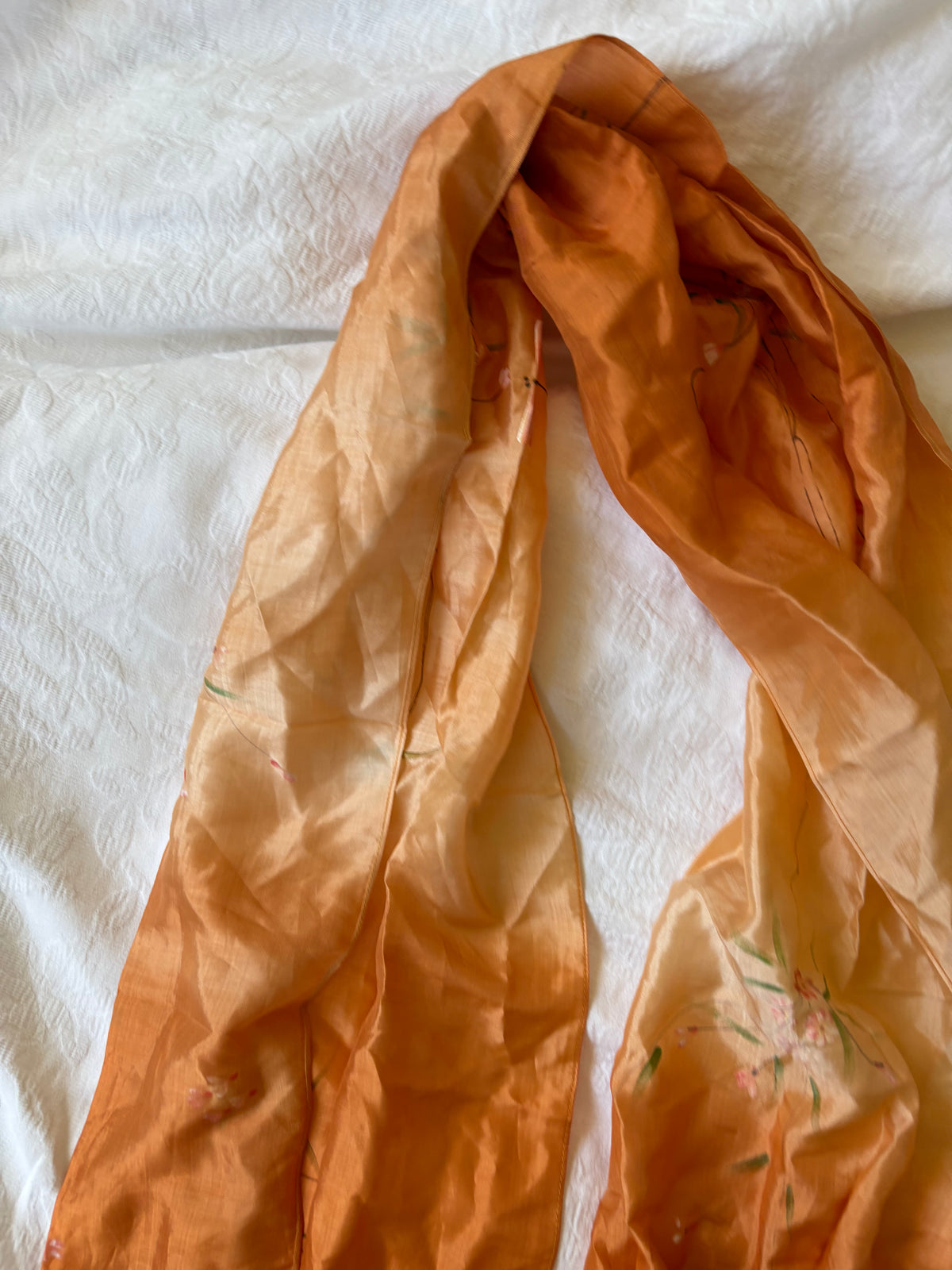 y2k style orange ombre scarf
