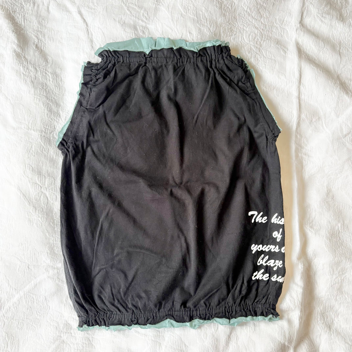 vintage 2000s y2k black graphic loose fit tank