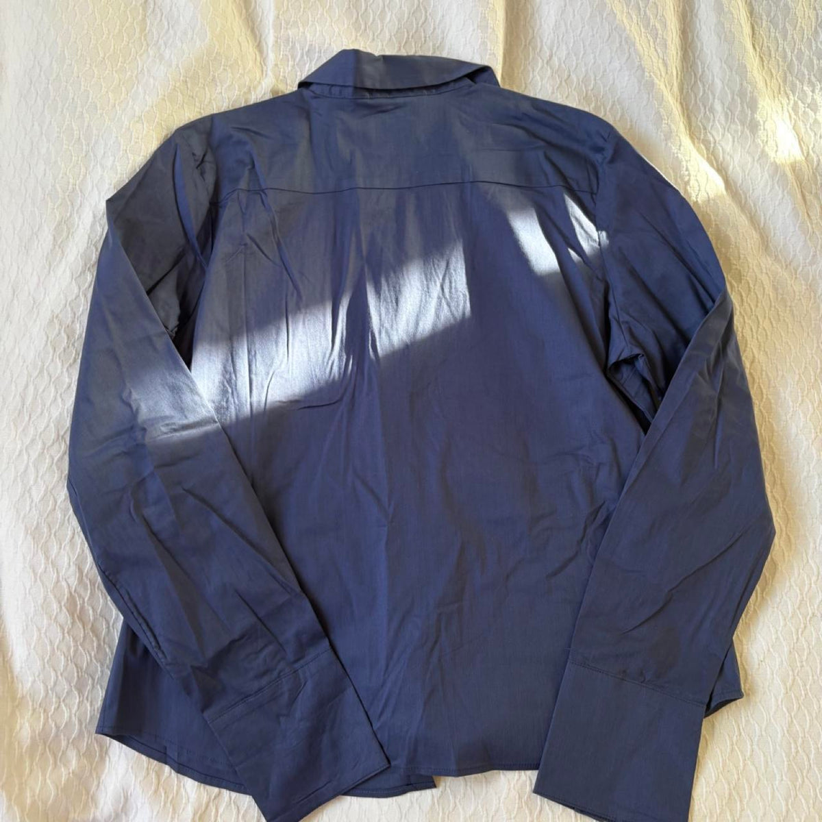 vintage 2000s era blue button up long sleeve shirt