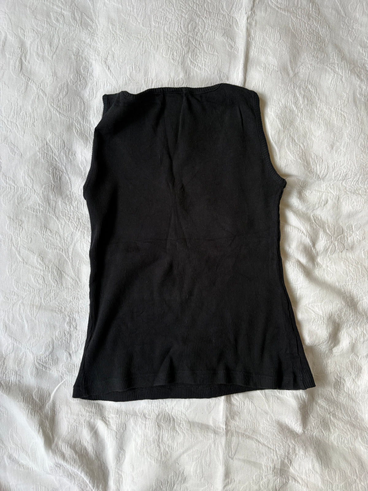 vintage 2000s y2k black gold embroidered tank