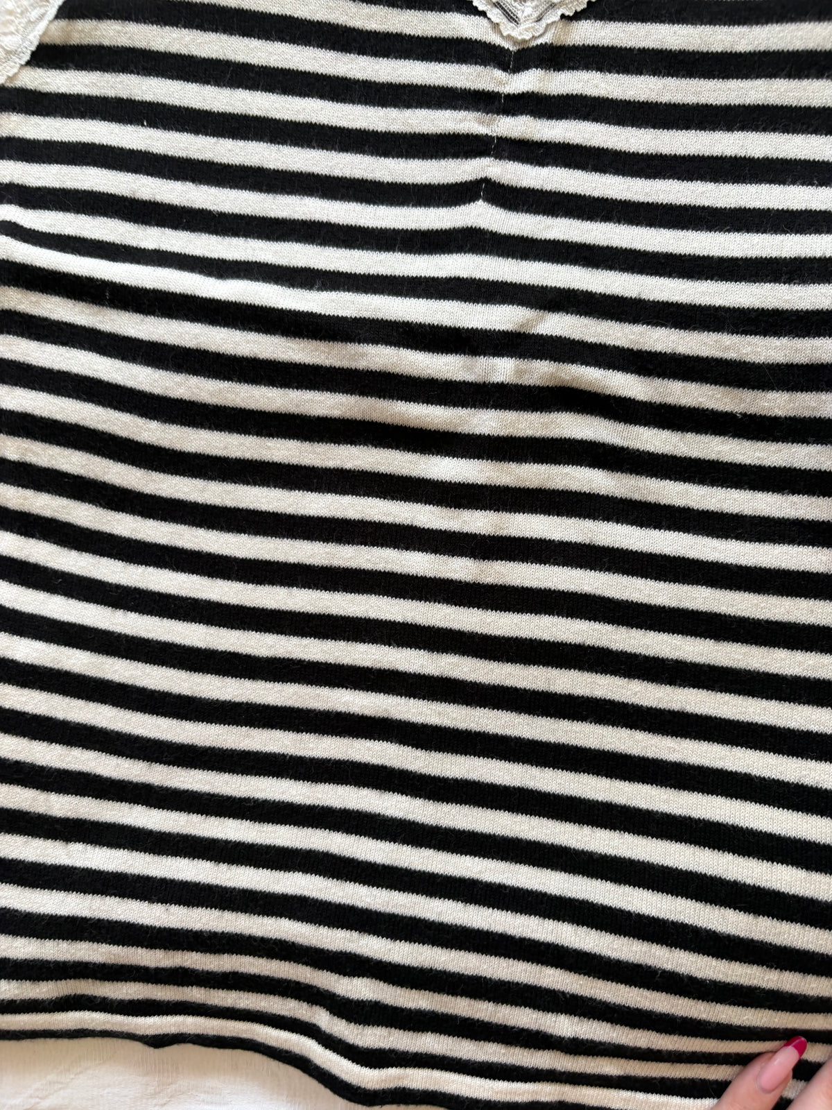 vintage 2000s y2k black white stripe tank