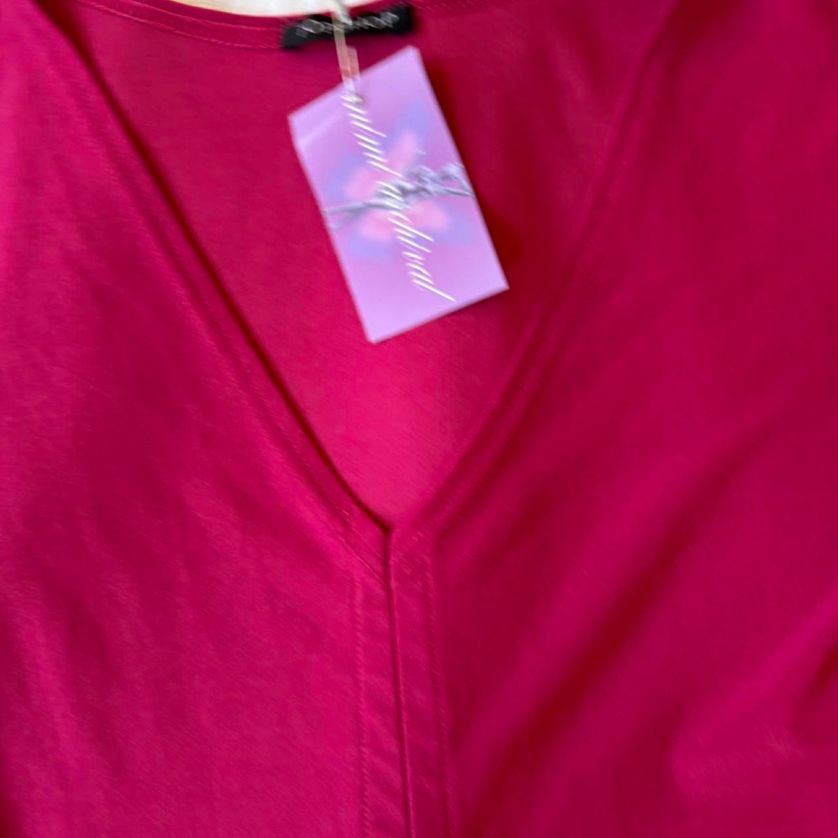 vintage 2000s y2k basic pink baby tee