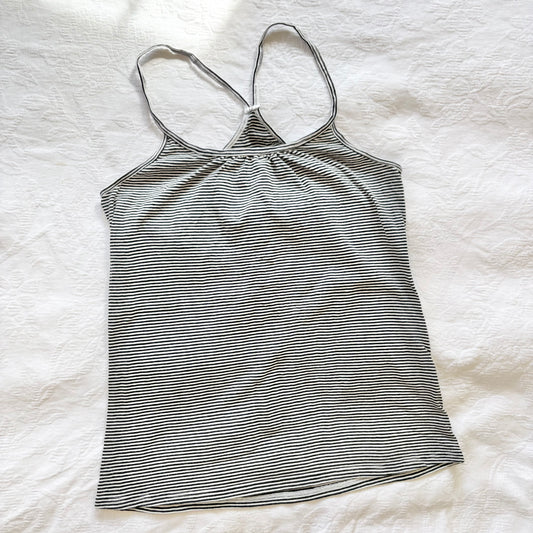 black white stripe tank