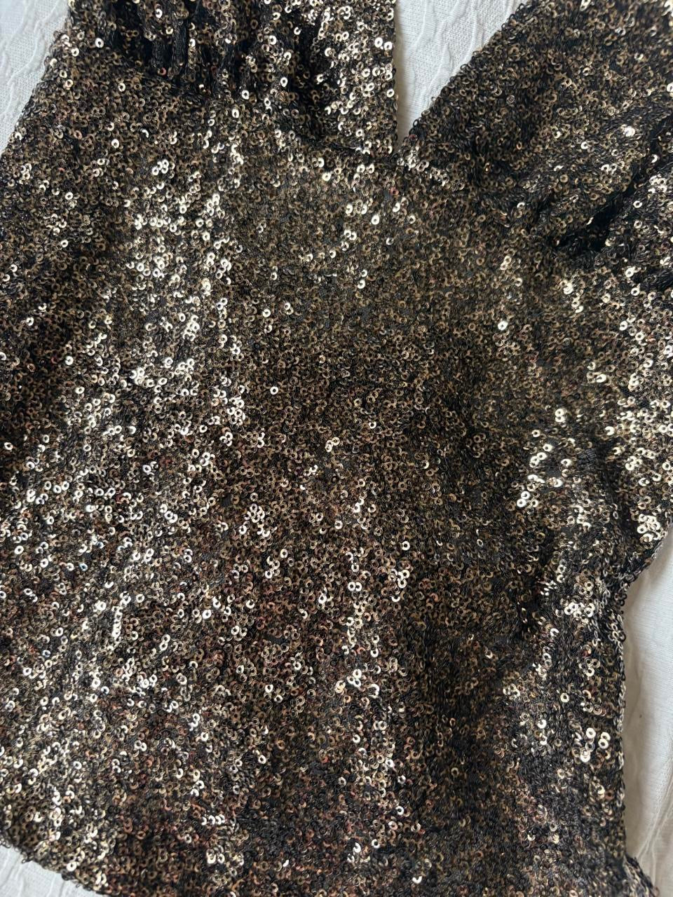 reworked y2k style sequin backless festival halter tank