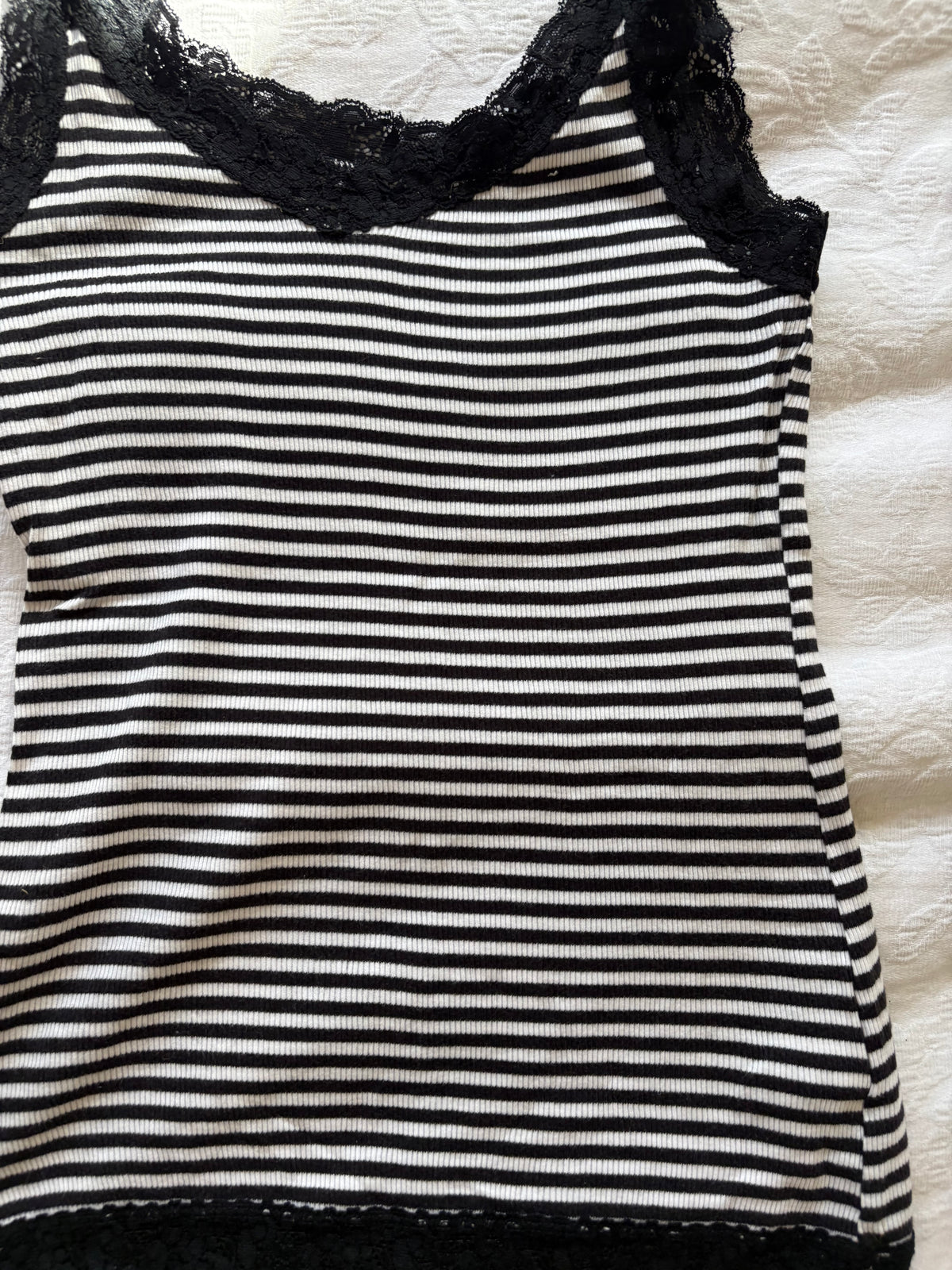 black white stripe tank grunge