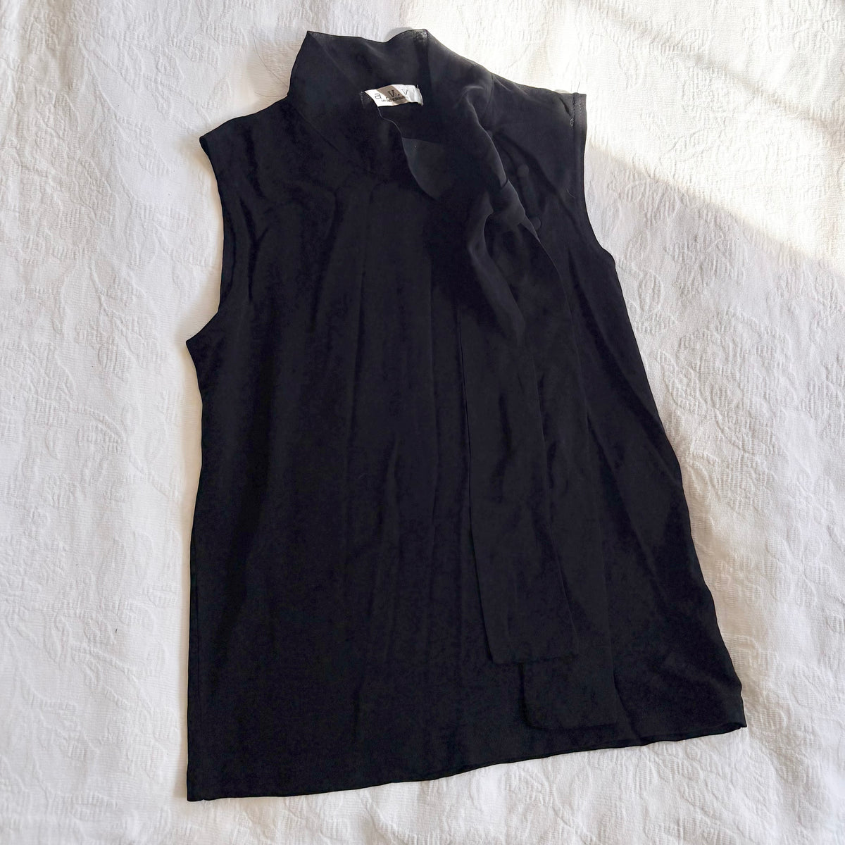 vintage 90s black mesh high neck tank