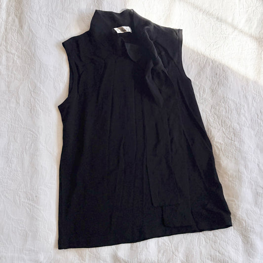 vintage 90s black mesh high neck tank