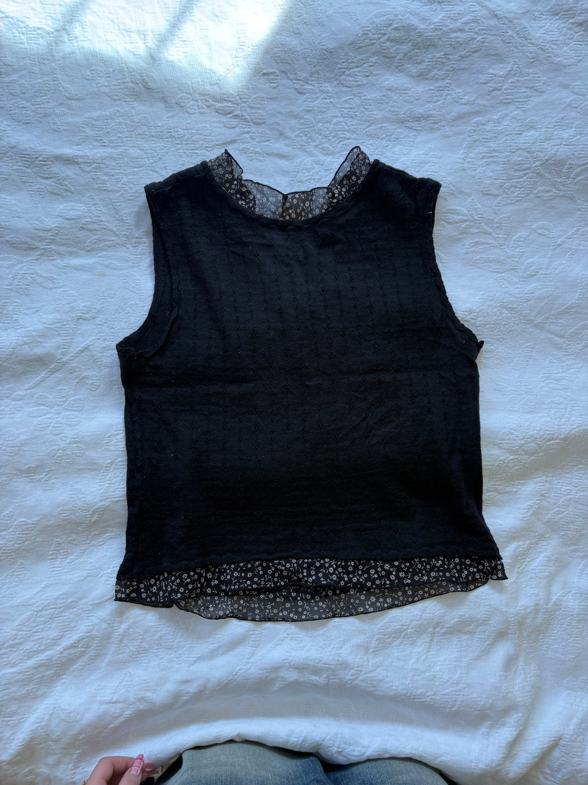 vintage 2000s y2k black tank