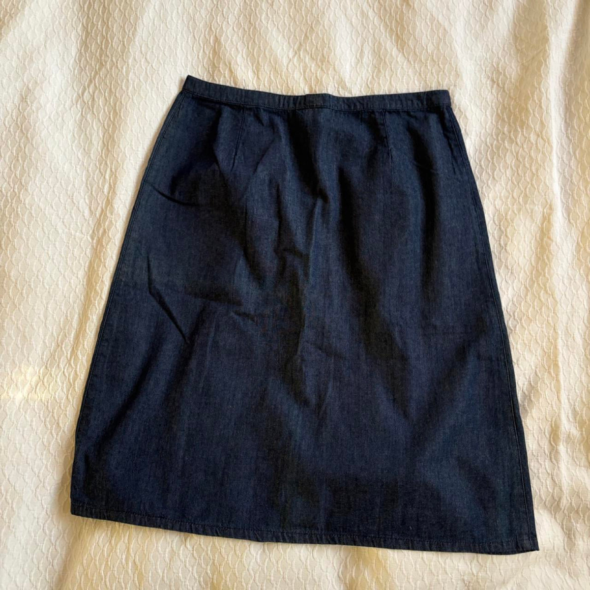deadstock NWT vintage 90s denim button up midi skirt