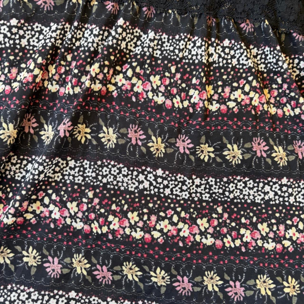 vintage 2000s y2k micromesh floral tank