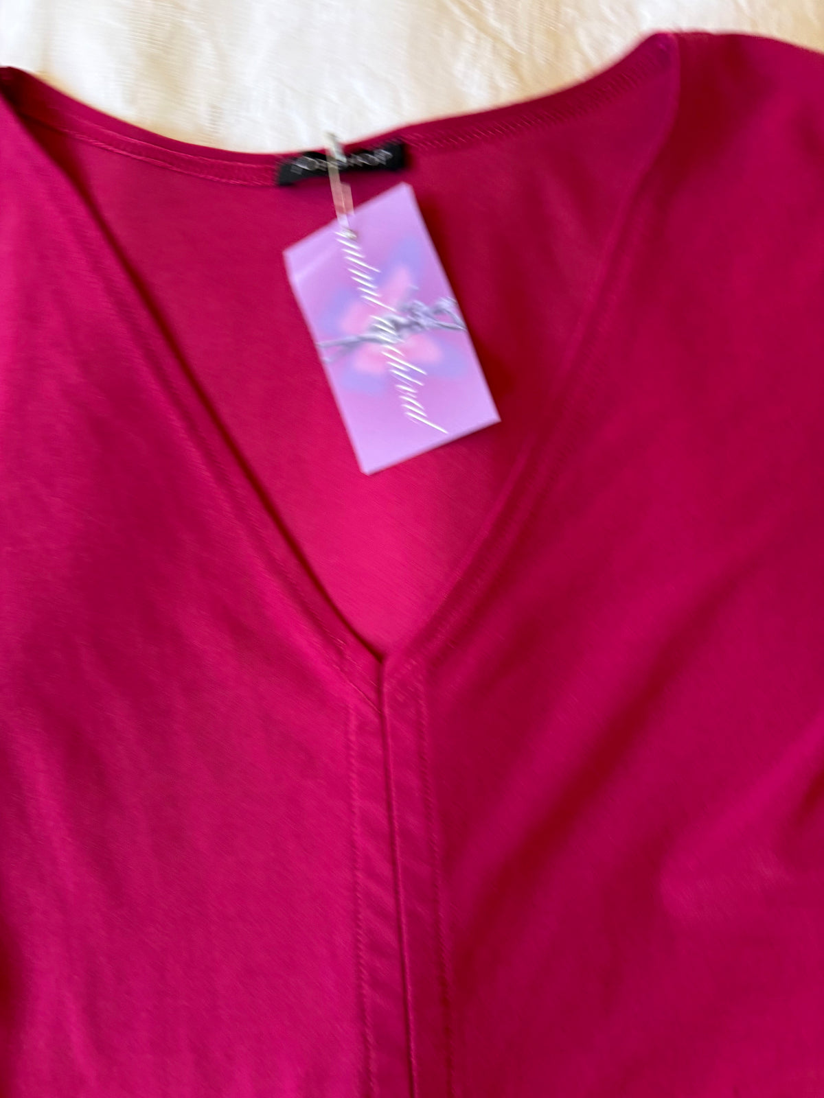 vintage 2000s y2k pink basic tee