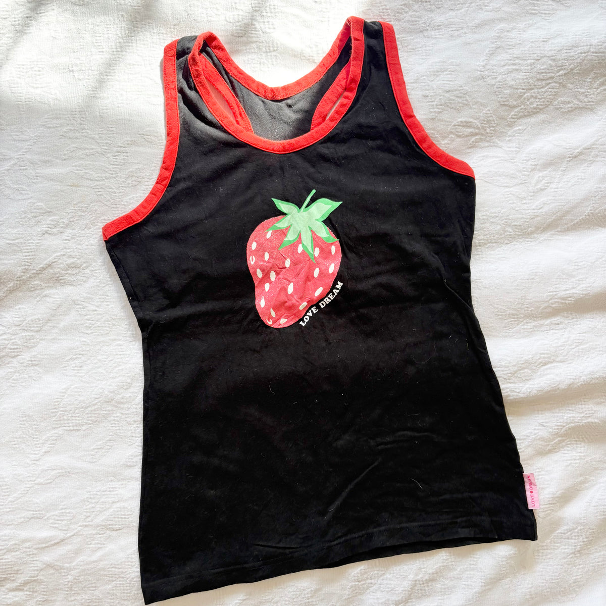 vintage 2000s y2k strawberry tank