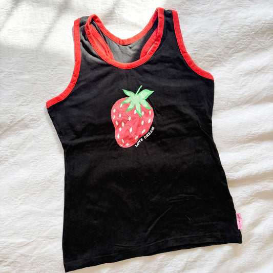 vintage 2000s y2k strawberry tank