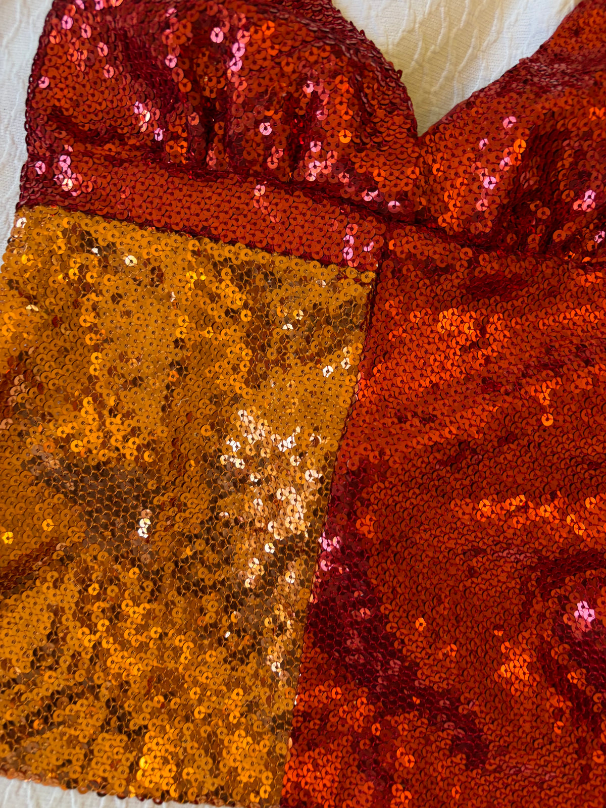 reworked y2k style sequin backless festival halter tank