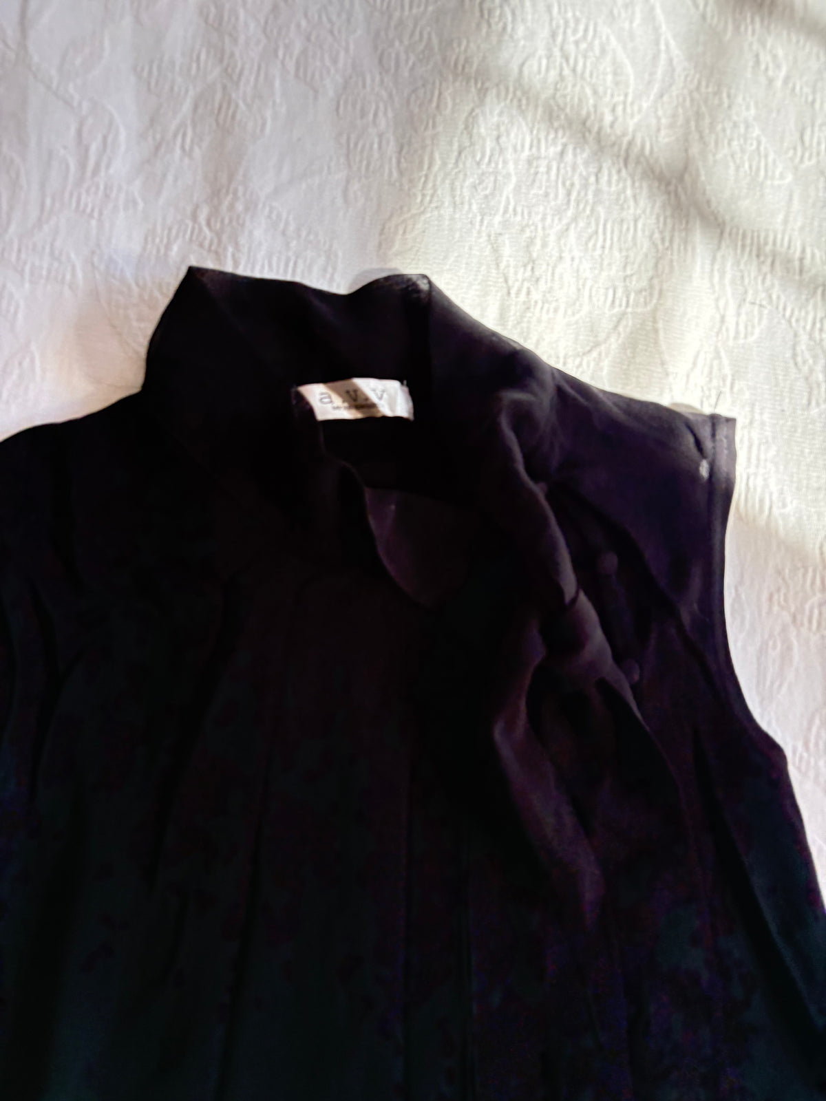 vintage 90s black mesh high neck tank