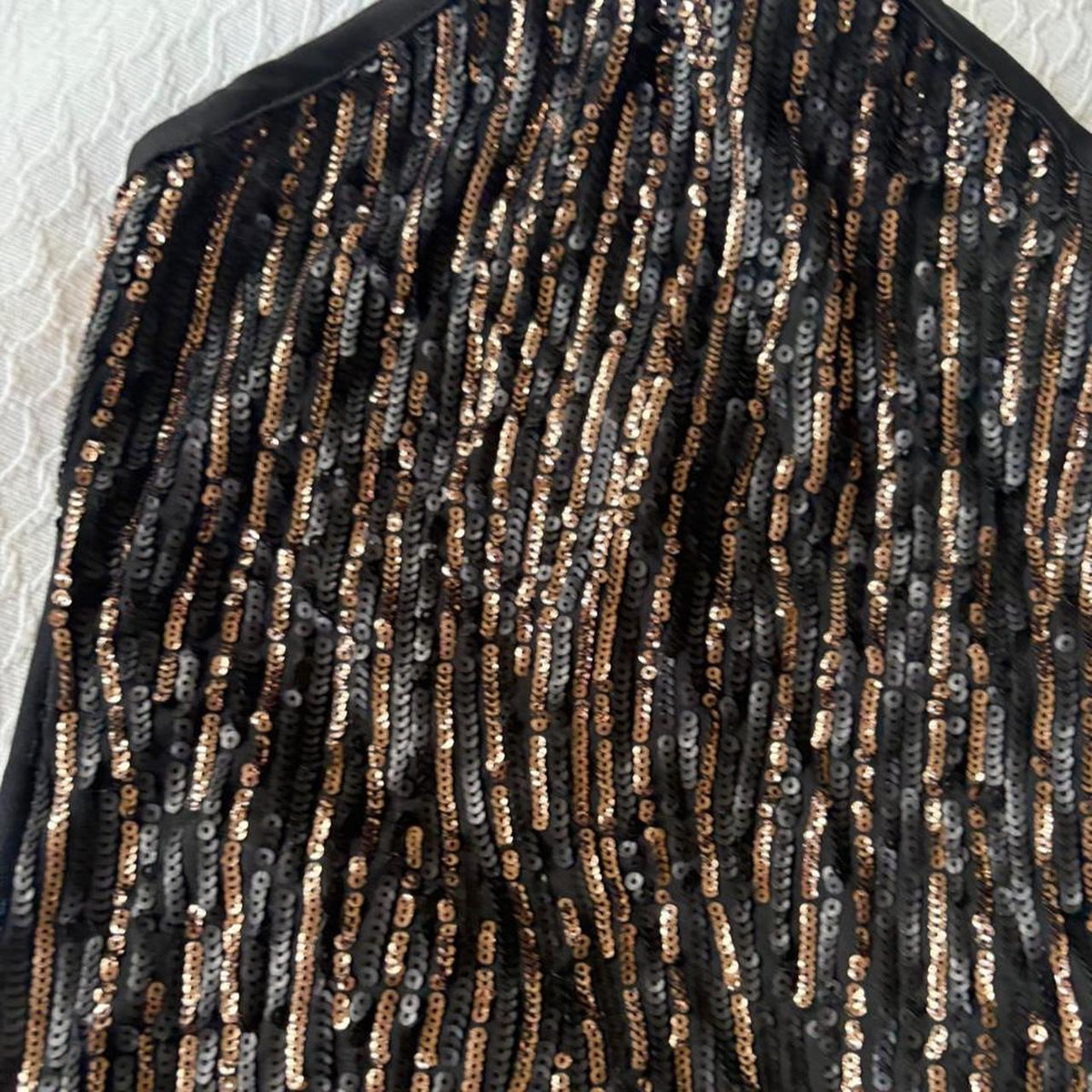 reworked y2k style sequin festival halter tank