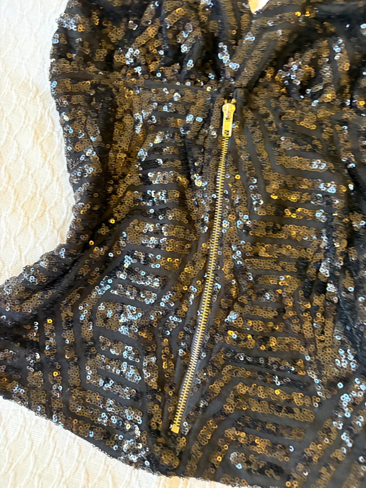 reworked y2k style sequin backless festival halter tank