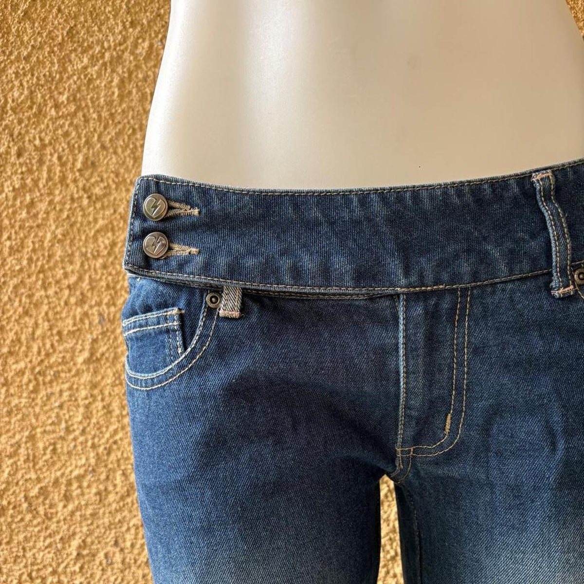 vintage 2000s y2k graphic low rise bootcut jeans
