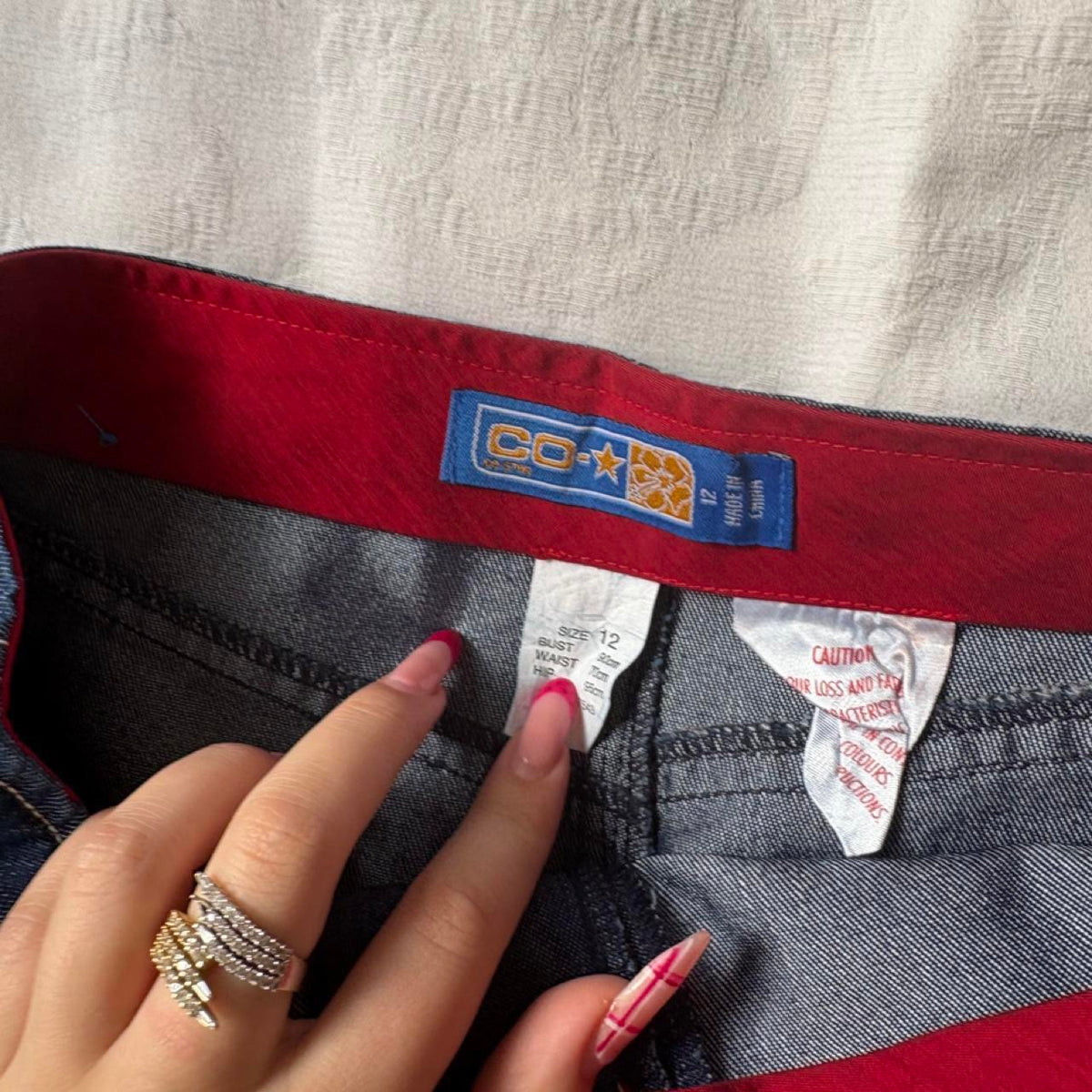 deadstock NWOT 2000s y2k denim midi skirt
