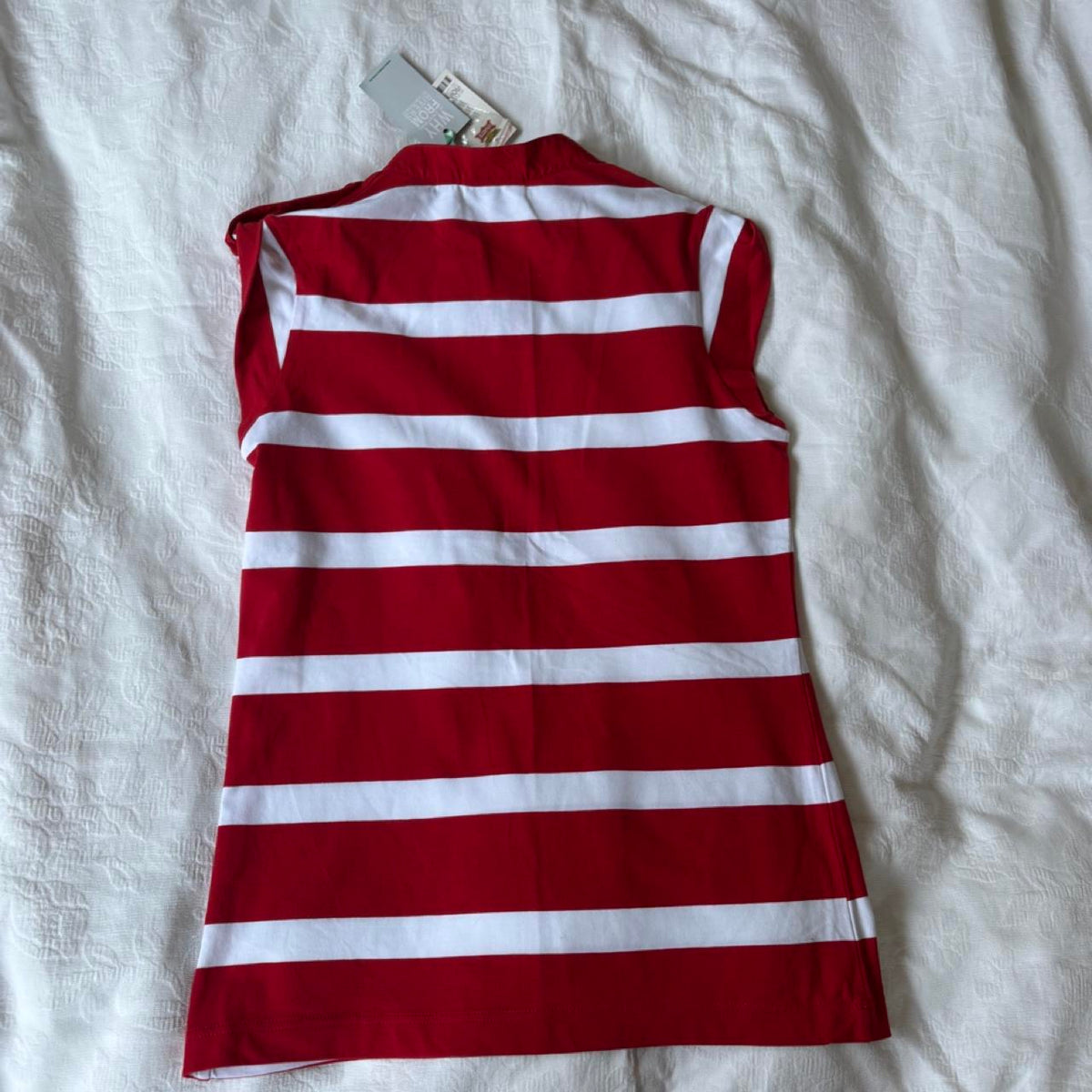 deadstock NWT 2000s y2k red white stripe tank