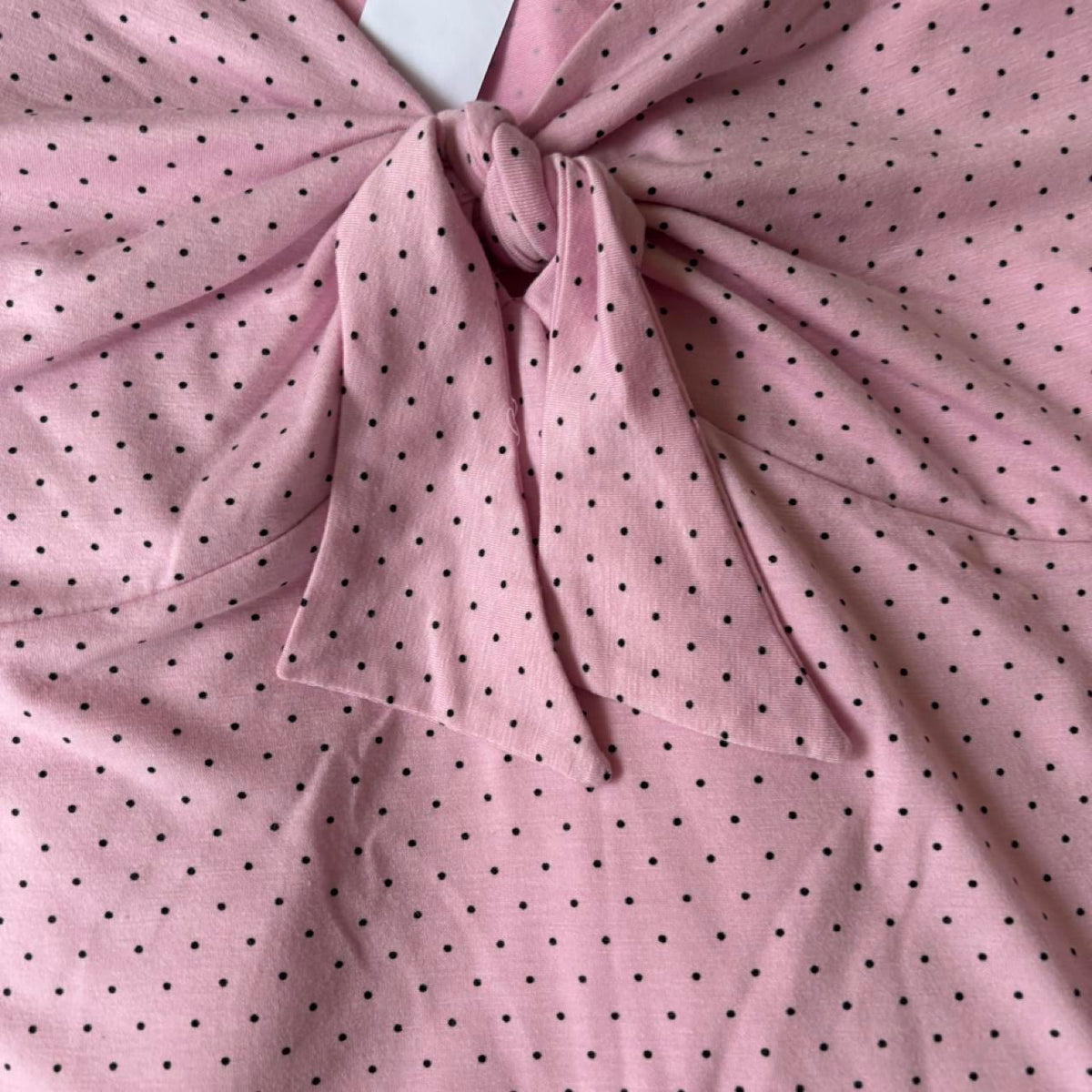 deadstock NWT 2000s y2k pink polka dot blouse