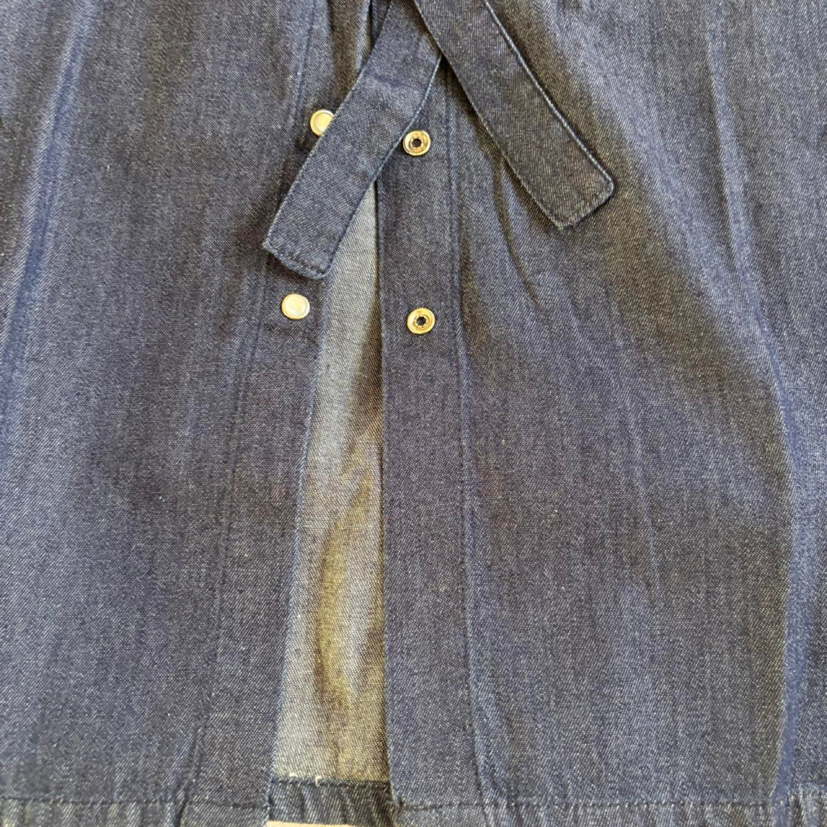 deadstock NWT vintage 90s denim button up midi skirt