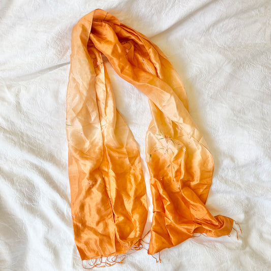 y2k style orange ombre scarf