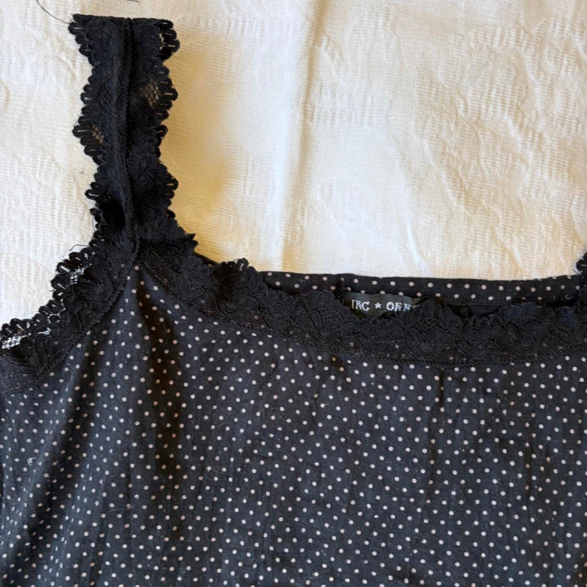 vintage 2000s y2k polka dot tank