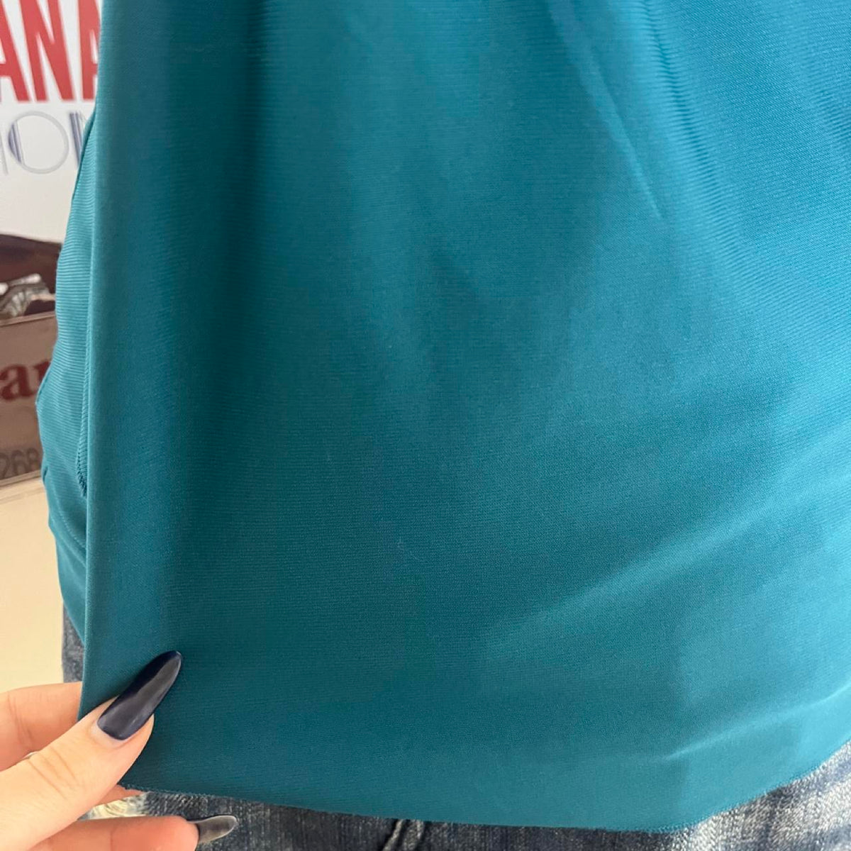 vintage 90s era turquoise tank