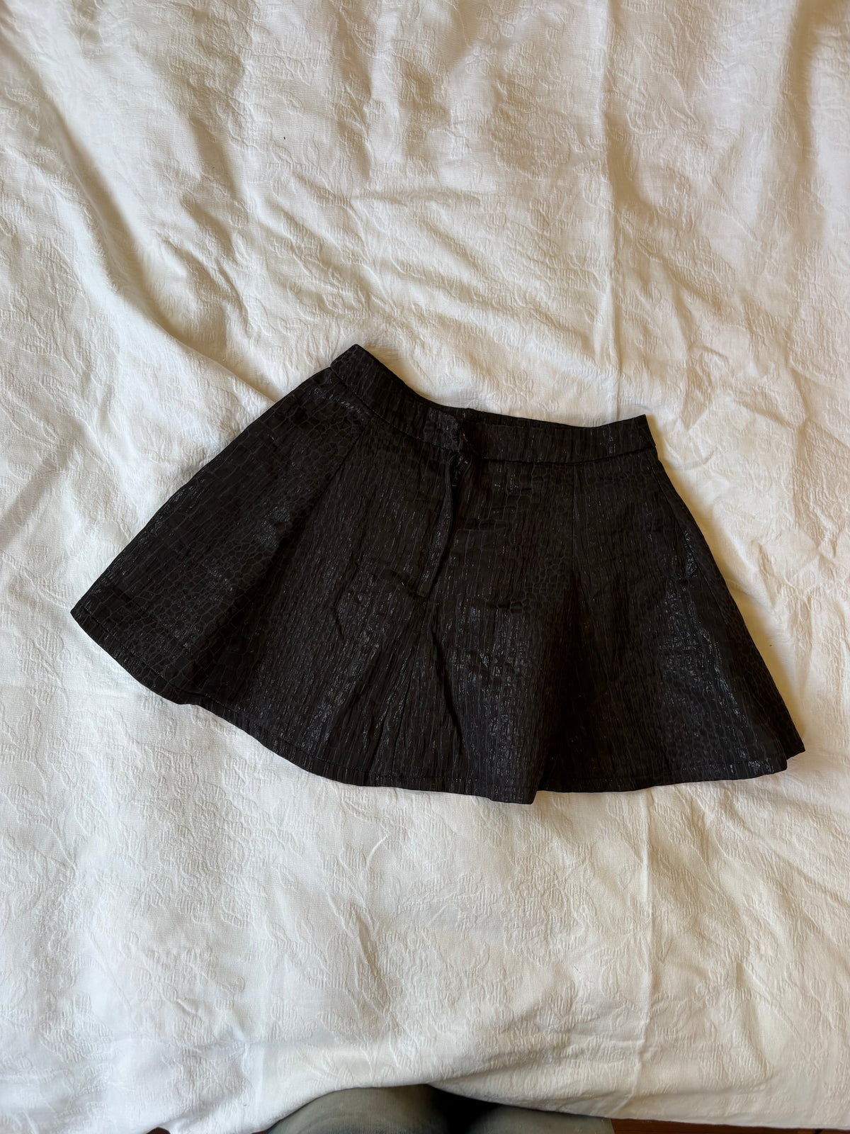 vintage y2k indie sleaze black skater skirt