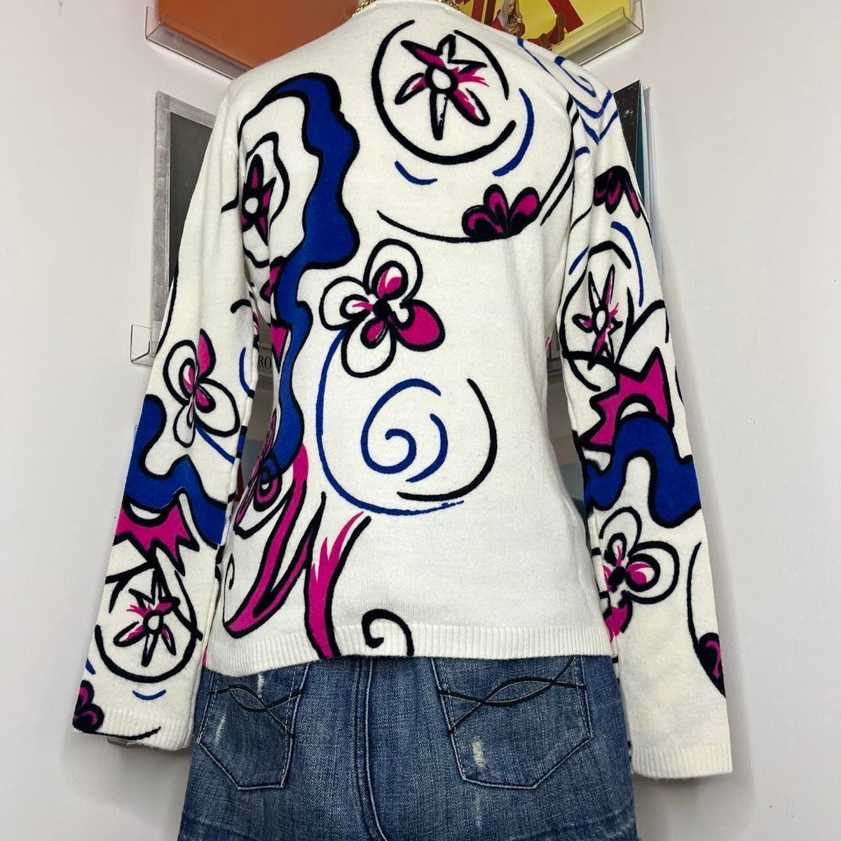 vintage custo barcelona graphic sweater