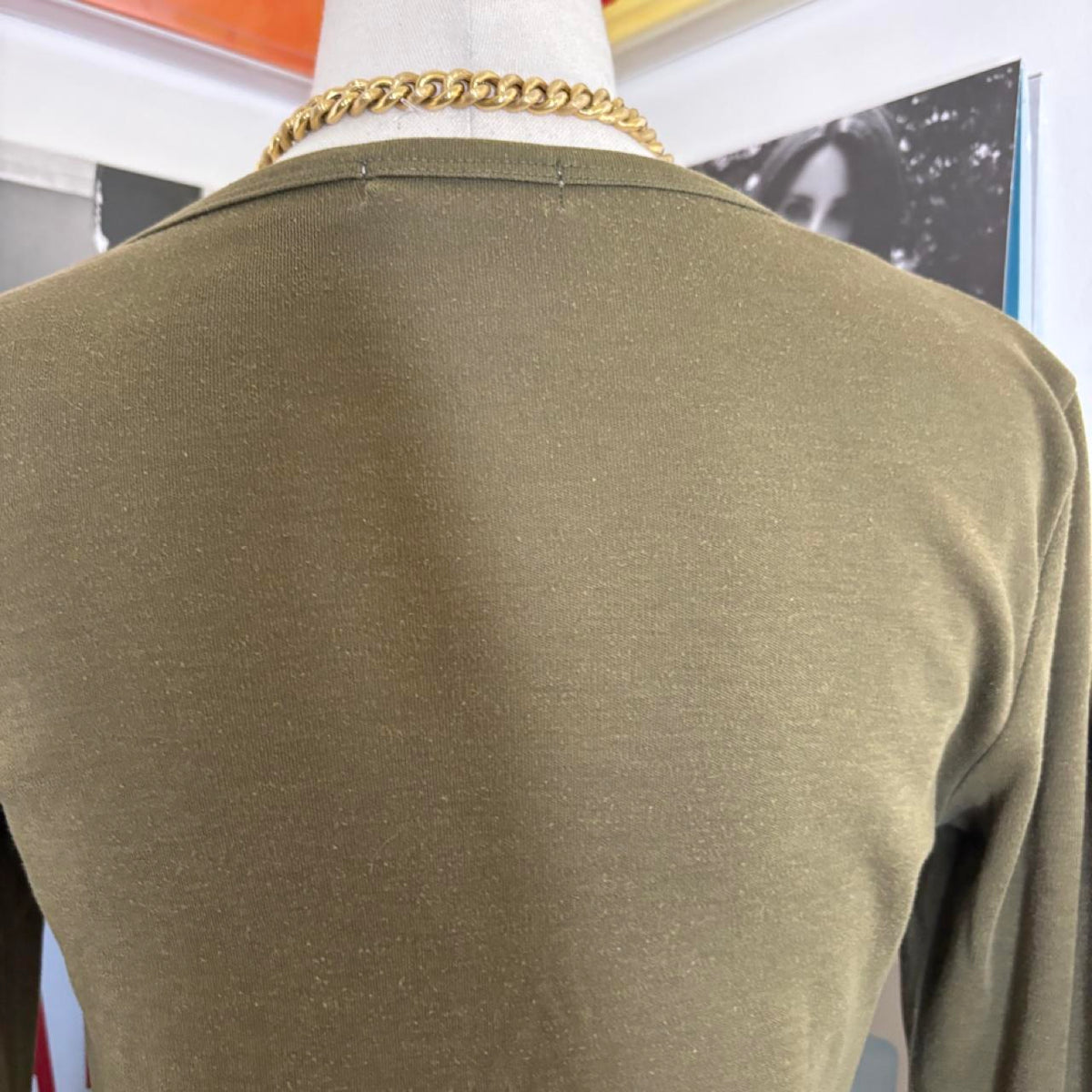 vintage 2000s y2k khaki graphic grunge long sleeve