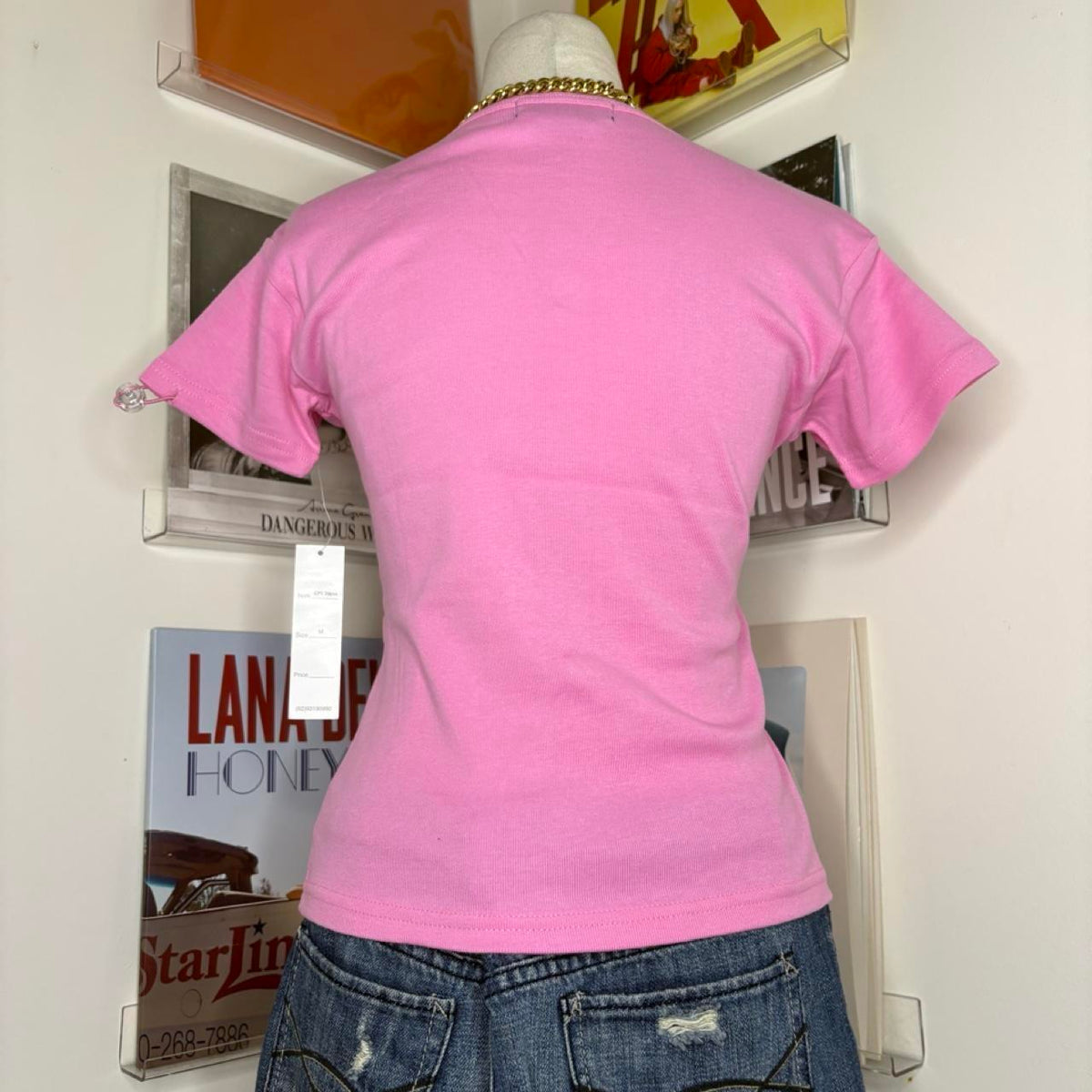 deadstock NWT 2000s y2k pink activewear toggle baby tee